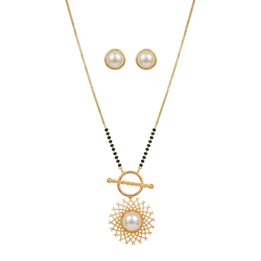 Ritvaa Gold Sunburst Mangalsutra Set