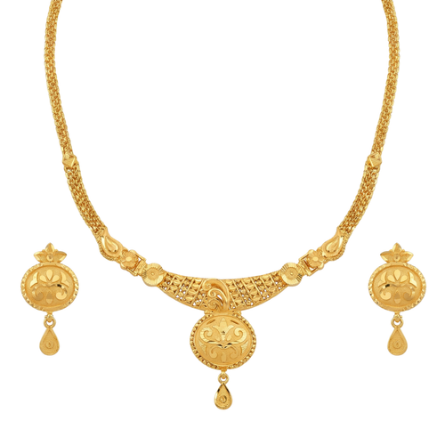 Ritvaa Chic Minimal Short Necklace Set