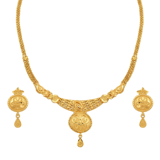 Ritvaa Chic Minimal Short Necklace Set
