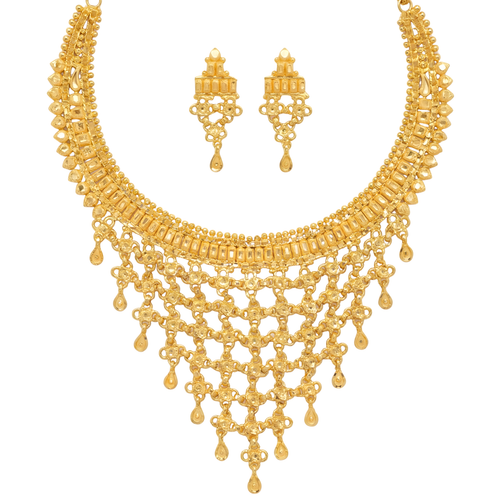 Ritvaa Swarna-Lata Net-Work Necklace