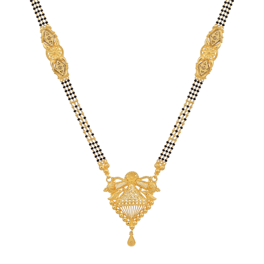 Rachna Mangalsutra: Triple Strand Filigree Pendant