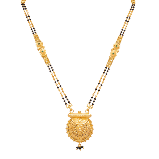 Heritage Filigree Disc Gold Mangalsutra