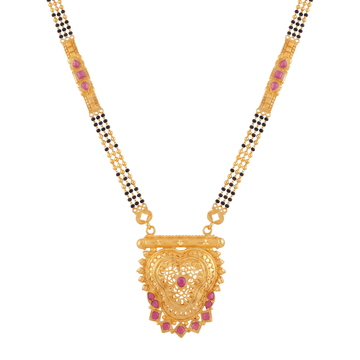 Heart Motif Gold Mangalsutra