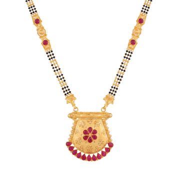 Ruby Accented Gold Mangalsutra