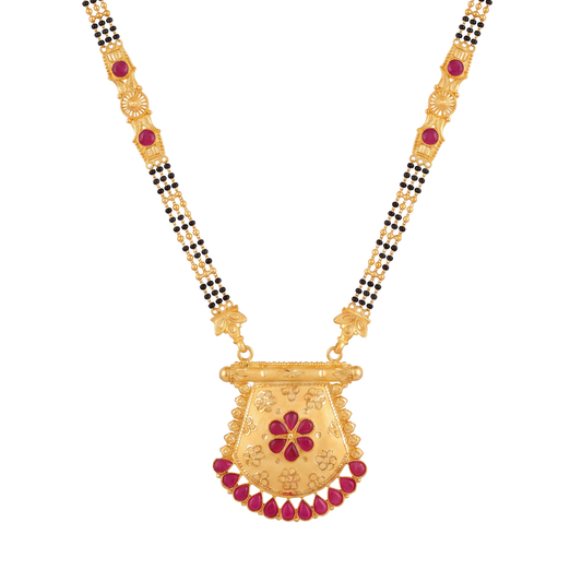 Ruby Accented Gold Mangalsutra