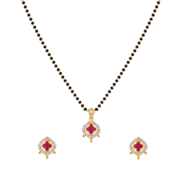 Diamond And Ruby Mangalsutra