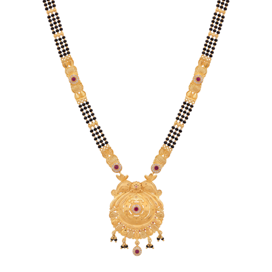 Peacock Inspired Gold Mangalsutra