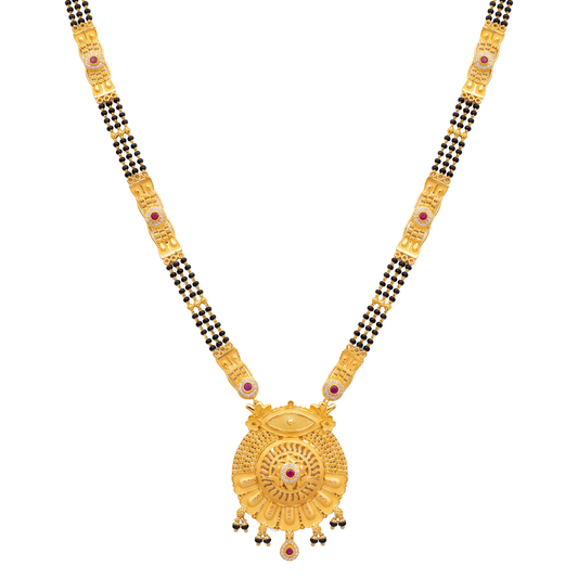 Ornate Gold Medallion Mangalsutra