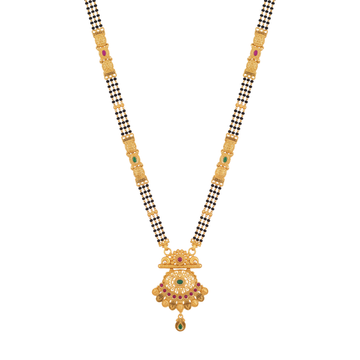 Anushthana Three-Strand 24K Gold-Layered Mangalsutra