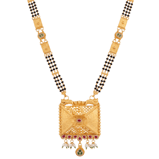 Pariposhana Three-Strand 24K Gold-Layered Mangalsutra