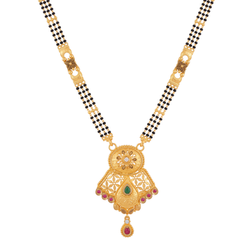 Saundarya Three-Strand 24K Gold-Layered Mangalsutra