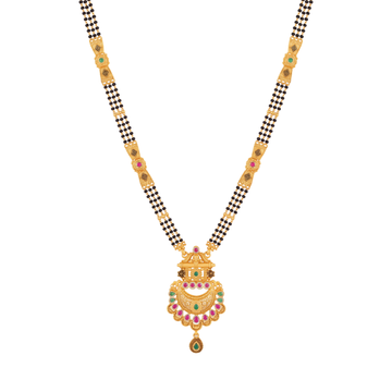 Anirveda Three-Strand 24K Gold-Layered Mangalsutra