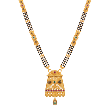 Unmesha Three-Strand 24K Gold-Layered Mangalsutra