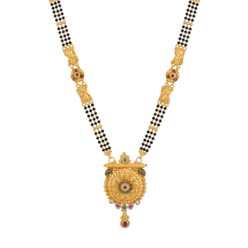 Satkara Three-Strand 24K Gold-Layered Mangalsutra