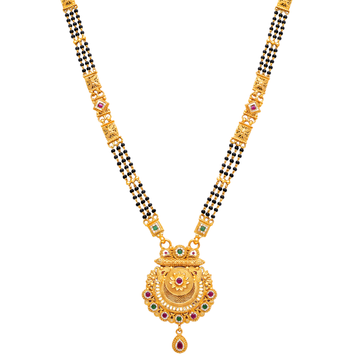Aprameya Three-Strand 24K Gold-Layered Mangalsutra