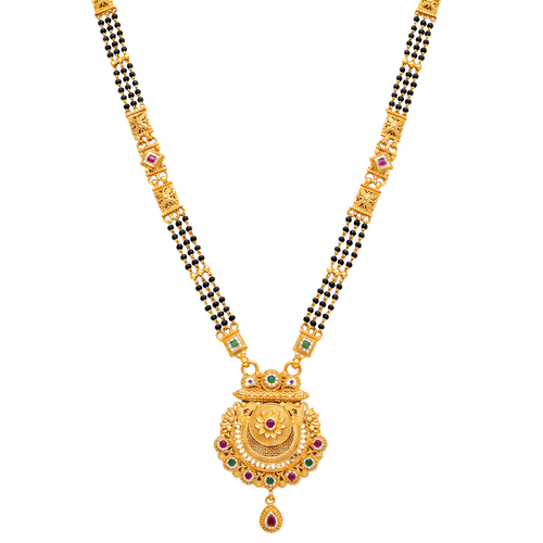 Aprameya Three-Strand 24K Gold-Layered Mangalsutra