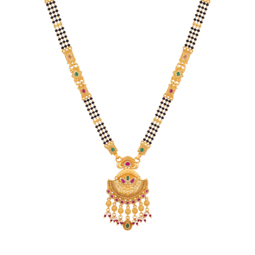 Mudita Three-Strand 24K Gold-Layered Mangalsutra