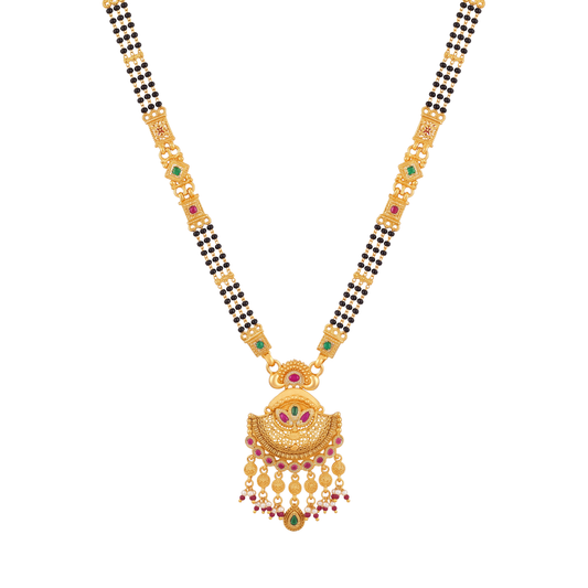 Mudita Three-Strand 24K Gold-Layered Mangalsutra