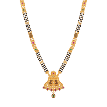Peshkar Three-Strand 24K Gold-Layered Mangalsutra