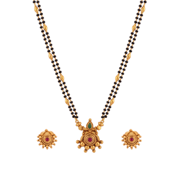 Gemstone Pendant Gold Mangalsutra