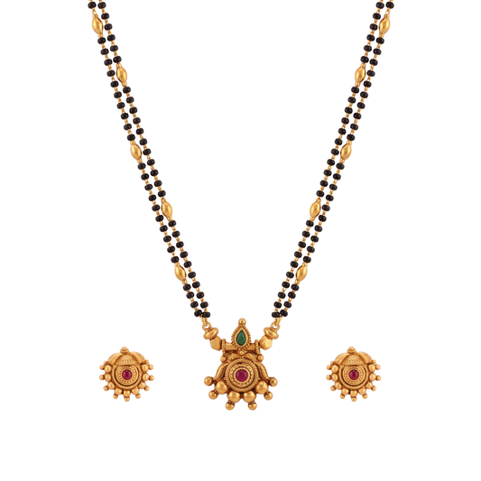 Gemstone Pendant Gold Mangalsutra