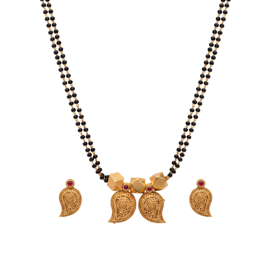 Paisley Motif Gold Mangalsutra