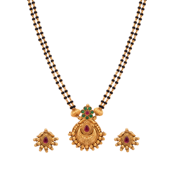 Traditional Gemstone Gold Mangalsutra