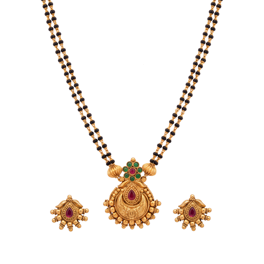 Traditional Gemstone Gold Mangalsutra