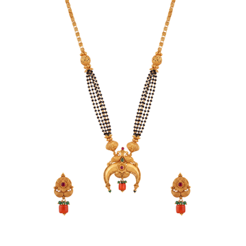 Crescent Pendant Gold Mangalsutra