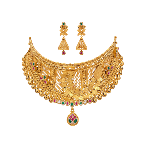 The Royal Jaali & Leaf Motif Choker Set