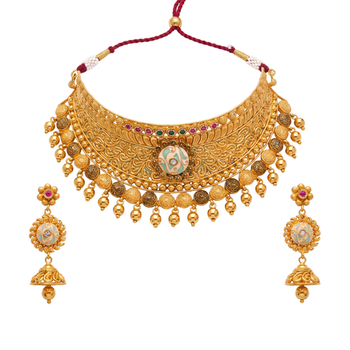 The Shahi Meenakari Bridal Choker Set