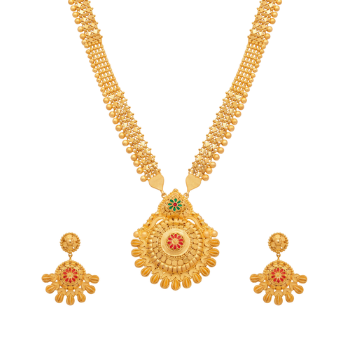 Embellished Sunburst Gold Long Set