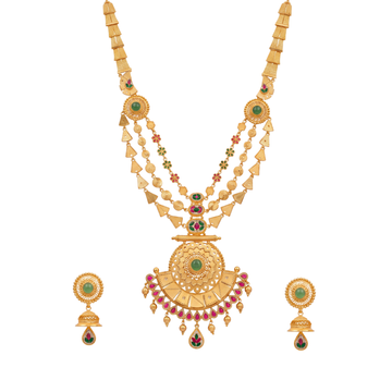 Emerald Crescent Gold Long Set