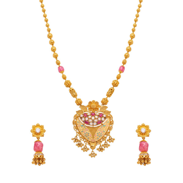 Phulwari Traditional Floral Meenakari Long Set