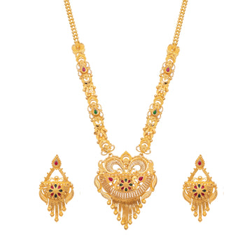 Makarika Traditional Gold-Toned Long Set