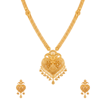 Ornate Heart Gold Long Set