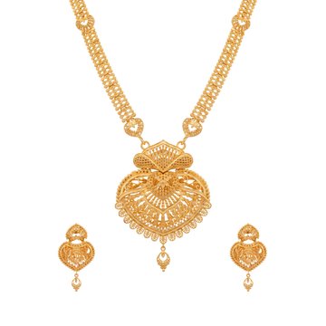 Heart Filigree Gold Long Set