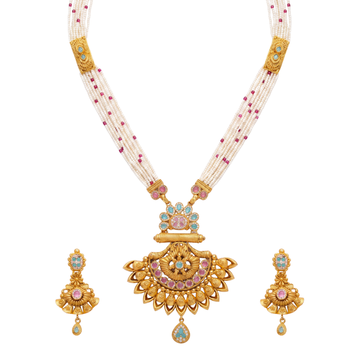 The Rajkumari Pastel Bloom Haar Set