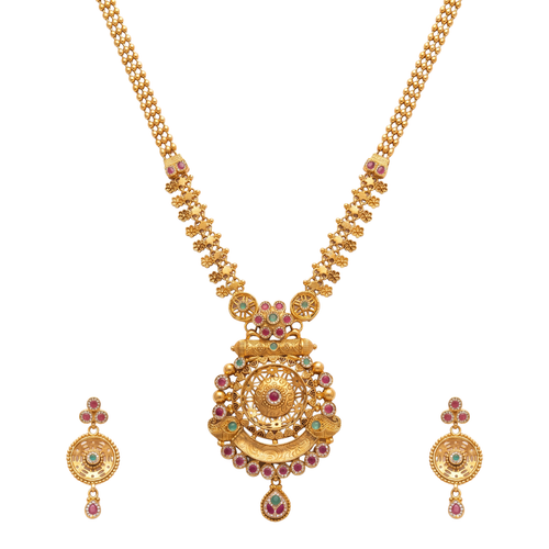 The Rajkumari Chakra Openwork Long Set
