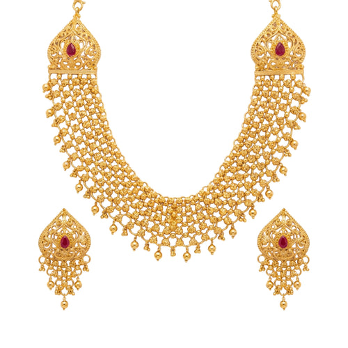 Zarposh Traditional Gold-Toned Necklace Set