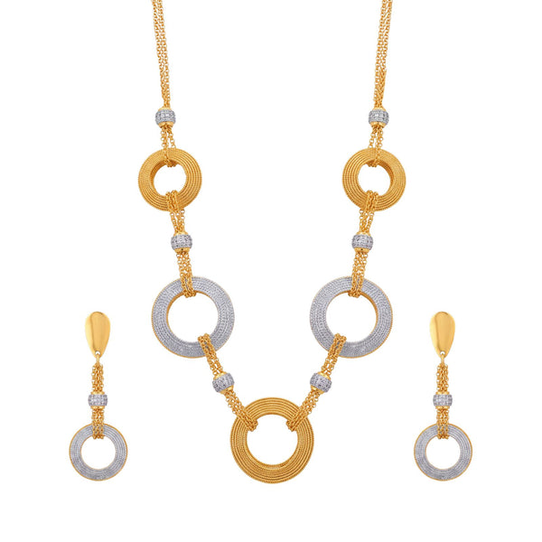 Nemi Contemporary Two-Tone Necklace Set