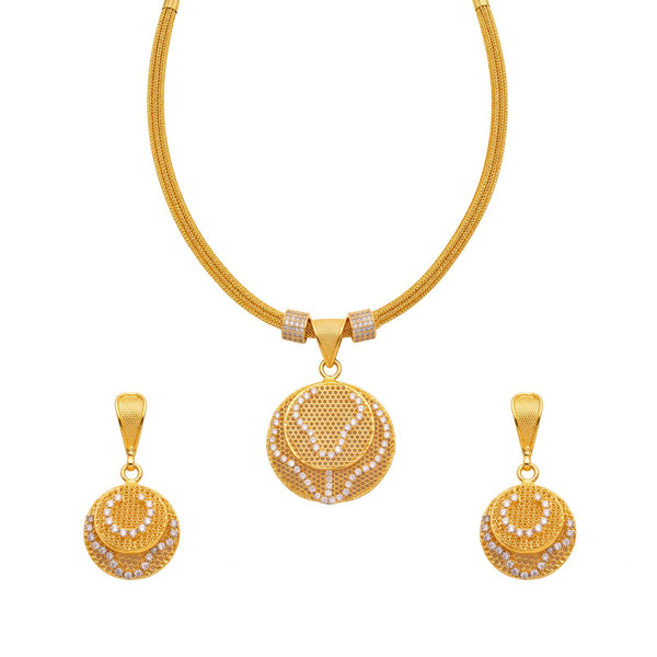 Suvarcha Gold-Toned Pendant Necklace Set