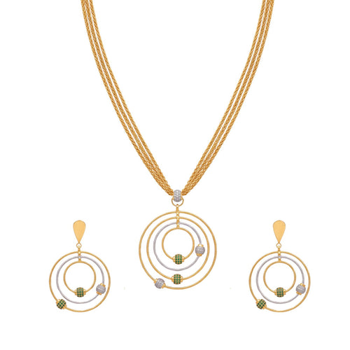Tvesha Contemporary Two-Tone Necklace Set