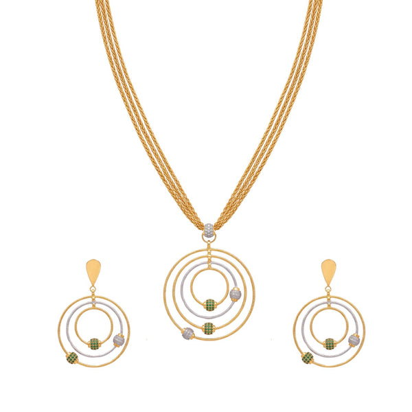 Tvesha Contemporary Two-Tone Necklace Set