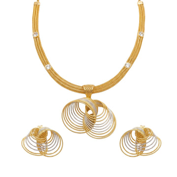 Samyati Contemporary Two-Tone Necklace Set