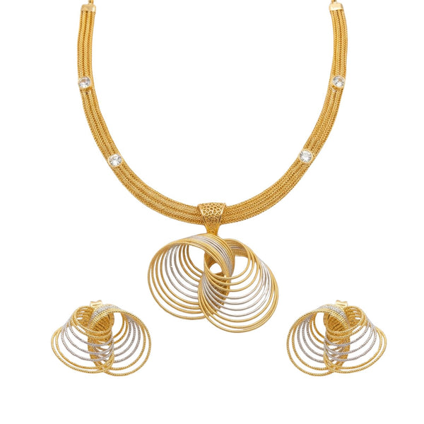 Samyati Contemporary Two-Tone Necklace Set