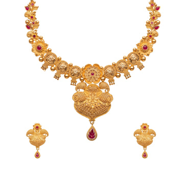 Kalpavalli Traditional Floral Necklace Set