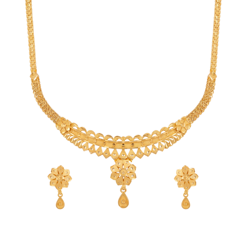 Kalindri Floral Pendant Necklace Set