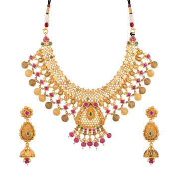 The Heritage Jaali Pendant & Jhumka Set