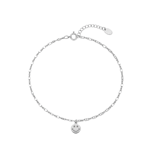 Happy Hour: Smiley Anklet in 925 Sterling Silver